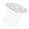 3 Pcs Silver Metal Side Comb Carved Flower Vines Hairpin Topknot Hair Clip DIY Bridal Hair Accessories Hair Pin