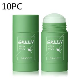 Green Tea Solid Mud Mask Moisturizing Deep (option: Green tea 10PC)