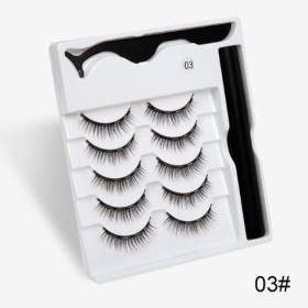 A Pair Of False Eyelashes With Magnets In Fashion (option: 5pc 02)