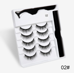 A Pair Of False Eyelashes With Magnets In Fashion (option: 5pc 03)