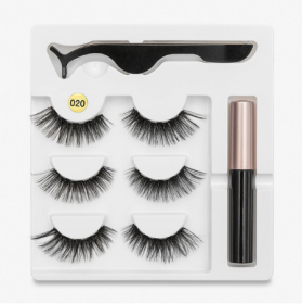 A Pair Of False Eyelashes With Magnets In Fashion (option: 5PC 020 style)