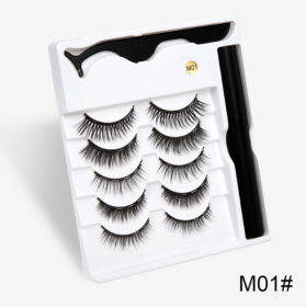 A Pair Of False Eyelashes With Magnets In Fashion (option: 5pc M01)
