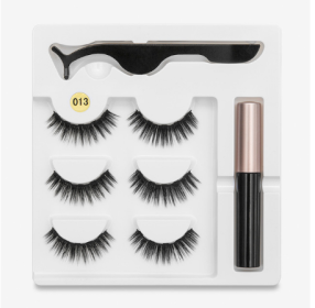 A Pair Of False Eyelashes With Magnets In Fashion (option: 3PC 013 style)
