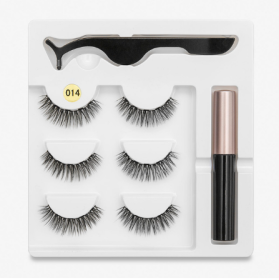 A Pair Of False Eyelashes With Magnets In Fashion (option: 5PC 014 style)