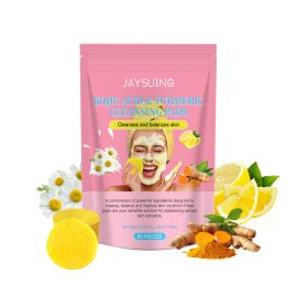 Jaysuing Kojic Acid Turmeric Balancing Water & Oil Cleansing Pad Gently Cleanses The Skin, Exfoliates The Skin, Gently Purifies And Soothes The Skin (option: 1pcs)