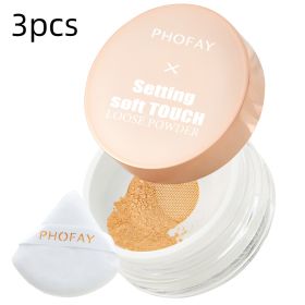 PHOFAY Setting Soft Touch Loose Powder (option: 3PCS-03)