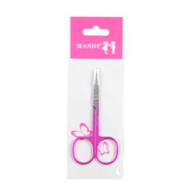 Stainless Steel Color Titanium Eyebrow Trimmer Makeup Beauty Small Scissors (option: Gradual powder-Powder OP bag)