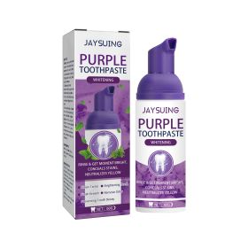 Jaysuing Purple Tooth Whitening Toothpaste Brightens Teeth, Cleanses Stains, Diminishes Odors, And Beauties Teeth Toothpaste (option: 1pcs)