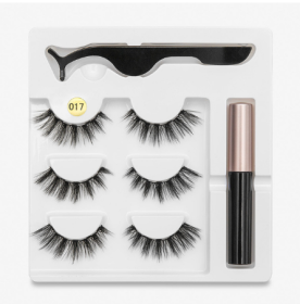 A Pair Of False Eyelashes With Magnets In Fashion (option: 5PC 017 style)