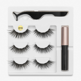 A Pair Of False Eyelashes With Magnets In Fashion (option: 5PC 019 style)