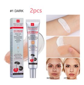 Moisturizing Correcting CC Cream Waterproof Anti-sweat Makeup Before Concealer Lasting Women Makeup Protect Skin Erborian Make (option: 1 Dark-2PCS)