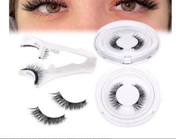Magnetic Suction False Eyelashes Little Devil Supernatural Magnet Suit (option: UBS093-1pair Eyelash Plus White Clip)