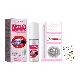 Jaysuing Tooth Gem Kit Jewelry Is Easy To Disassemble And Install, With Crystal Dental Drills And Sparkling Stickers (option: 1pcs)