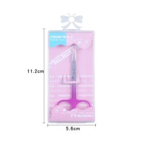 Stainless Steel Color Titanium Eyebrow Trimmer Makeup Beauty Small Scissors (option: Gradual powder-Plastic box paper card)