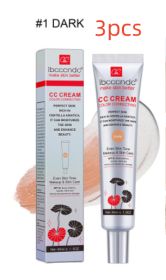 Moisturizing Correcting CC Cream Waterproof Anti-sweat Makeup Before Concealer Lasting Women Makeup Protect Skin Erborian Make (option: 1 Dark-3PCS)